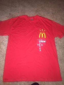 TRAVIS SCOTT MCDONALDS CACTUS JACK COLAB CREW STAFF TEE