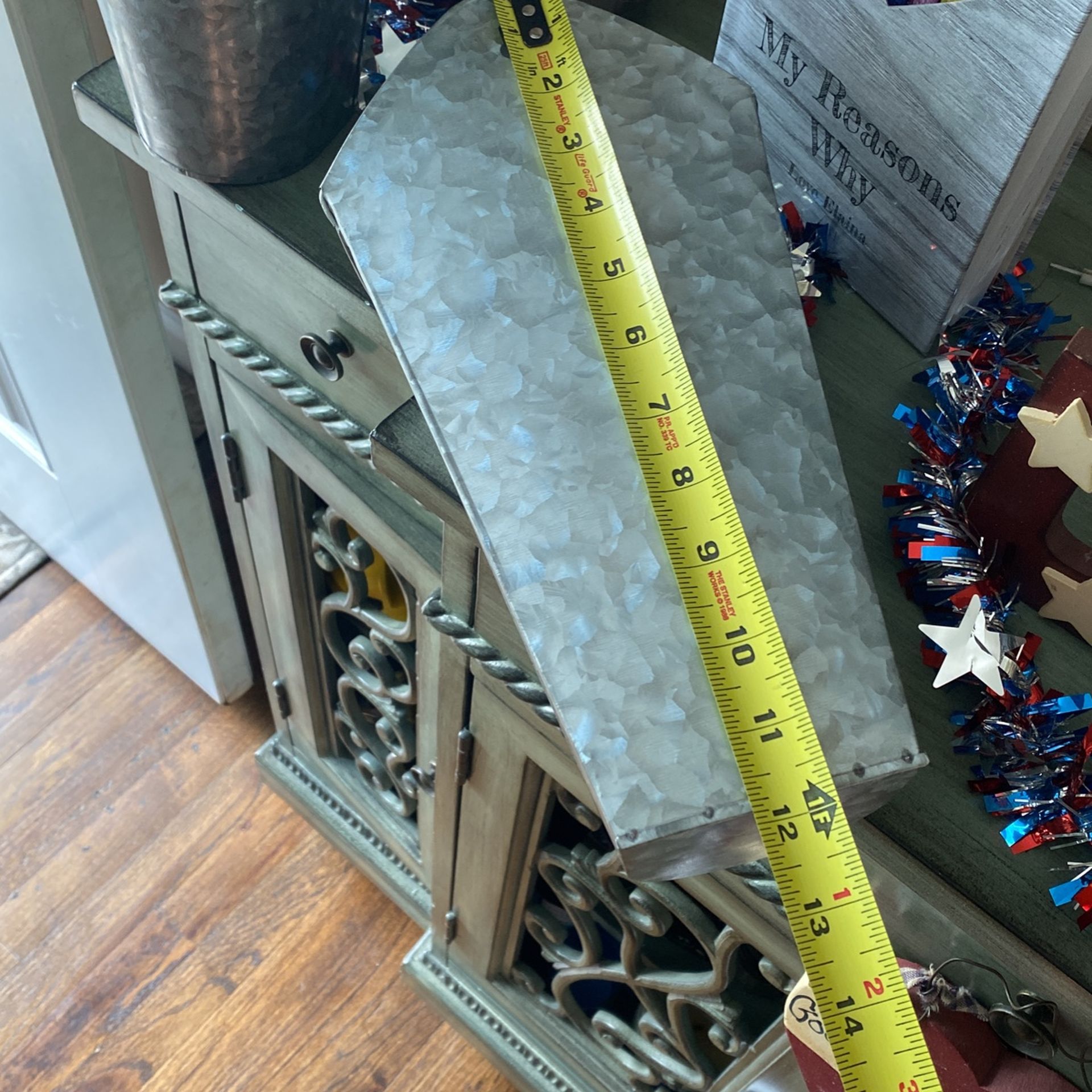 2 - Wall Hanging Galvanized Tins