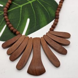 Elegant Wooden Necklace