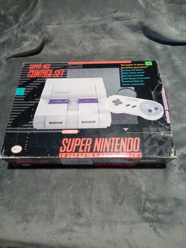 Vintage Super Nintendo Snes Console System Complete In Box 