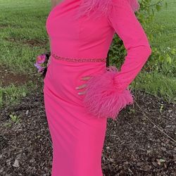 Ashley Lauren Hot Pink Prom Dress Size 6