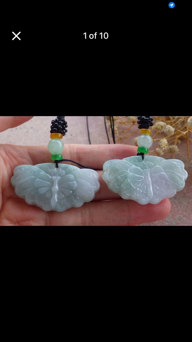 2pcs Certificate Jadeite Jewelry Myanmar Burmese good fortune
