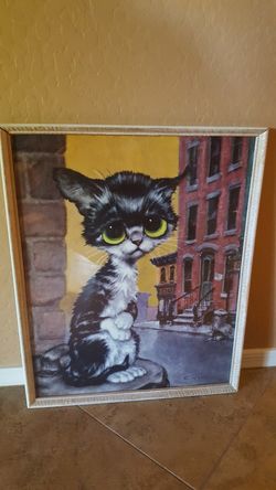 Antique framed poster