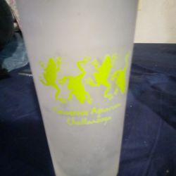 Vintage Glass With Dancing  Frogs