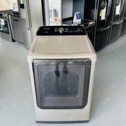 Samsung 7.4 Cu. Ft. Champagne Electric Dryer With Sensor Dry - DVE50TC GSSSC