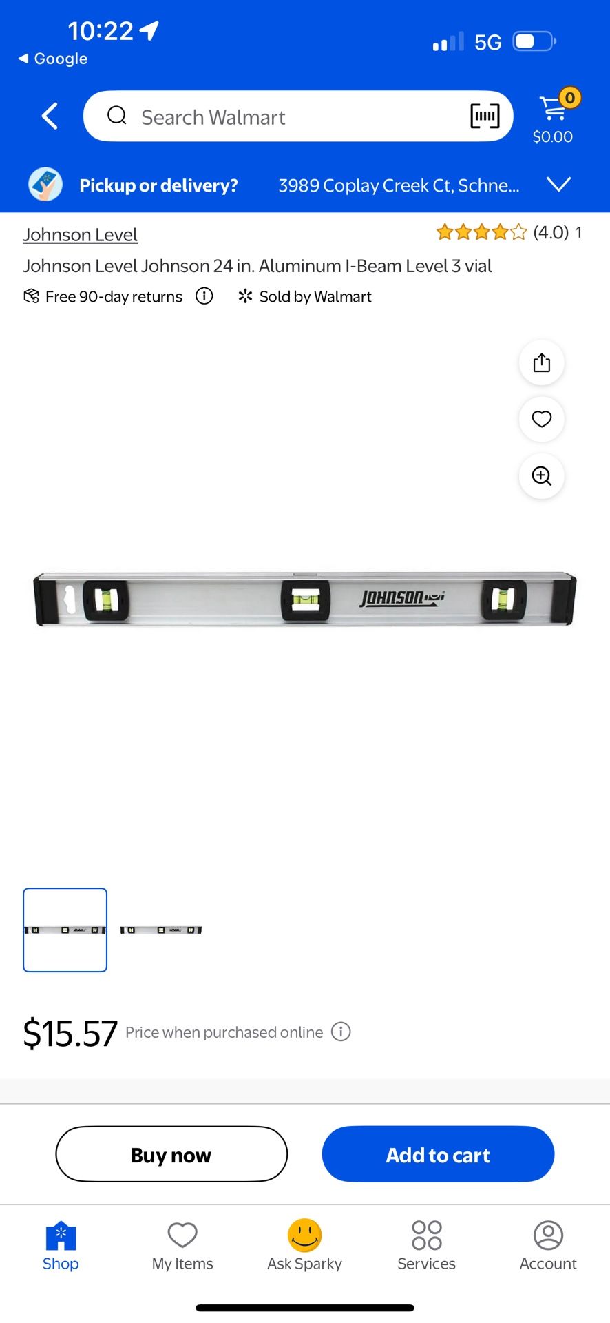 Johnson Level Johnson 24 in. Aluminum I-Beam Level 3