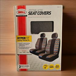 Hopkins Bell HyperFit Festival Aztec 2 Seat & Headrest Covers 58103-9 New-In-Box