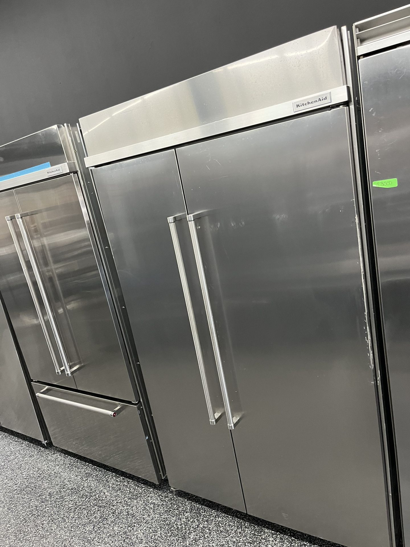 Kitchen Aid Stainless Steel Built In 48” Side By Side Fridge