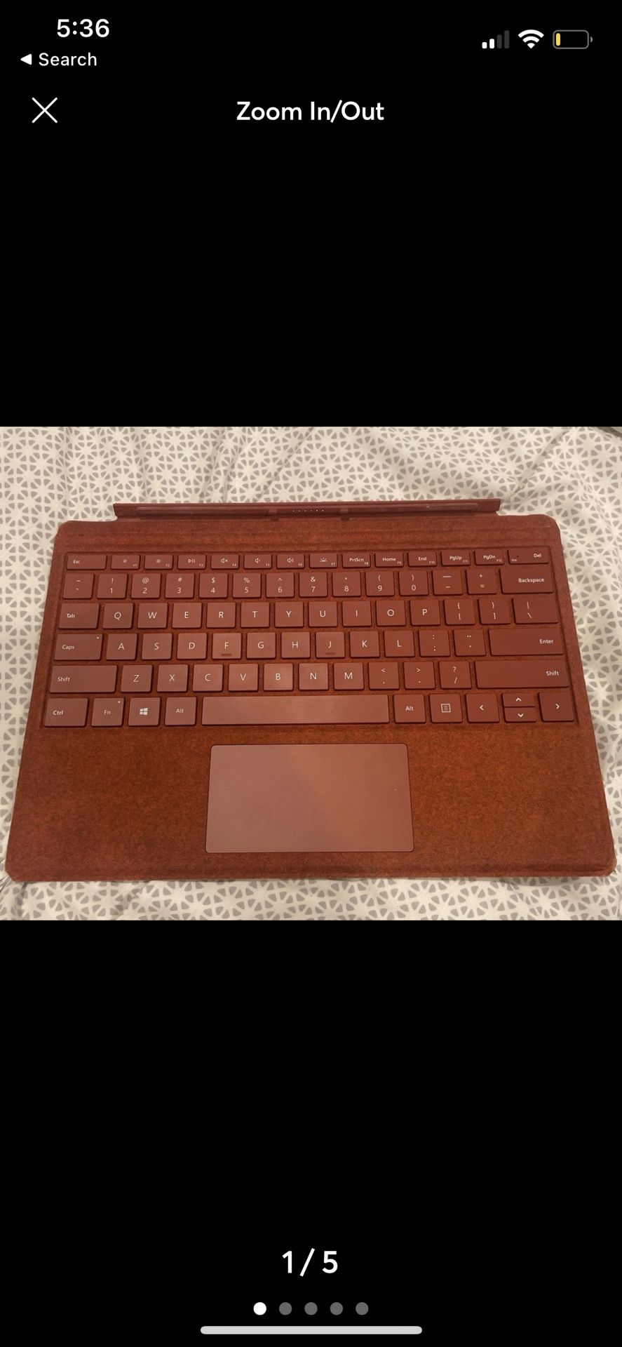 Microsoft Type Cover Surface Pro - Red - New