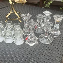 Glass Vintage Candle Holders 