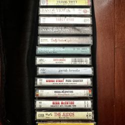 Country Music Cassettes Vintage With Case 