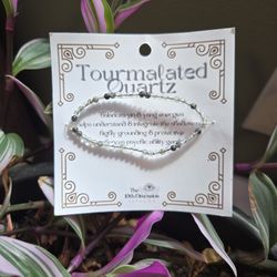 ⚡ Natural Tourmalinated Quartz Bracelet ⚡