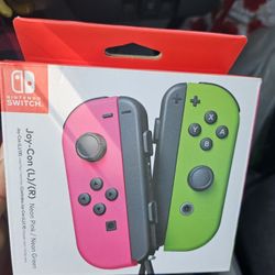 Nintendo Joy Con Neon Pink  Neon Green

