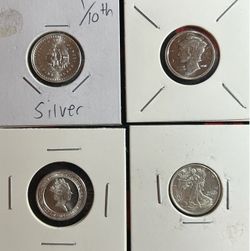 1/10th oz .999 silver Rounds