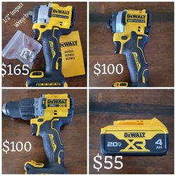 Dewalt Impact Wrench, Impact Drive, Hammer Drill