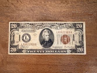 1934A $20 Federal Reserve Note - Hawaii Overprint WWII Emergency Issue (Fr. 2305)