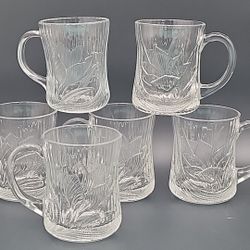Arcoroc, France Etched Mugs 10oz