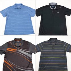 4 Men’s XL Golf Polo Shirts Nike, Under Armour