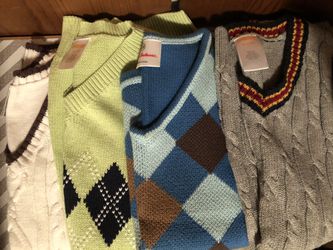 Knit Vests, Dress Shirts, Sweater & Ties