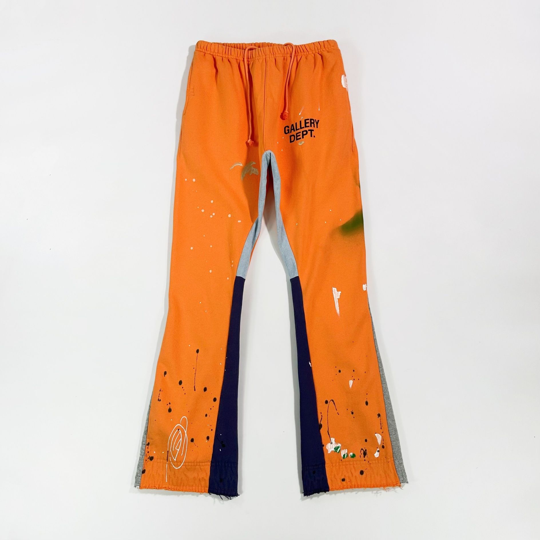 Gallery Dept Lettering Logo Splatter Trousers Mens Orange