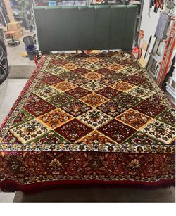 Queen size bed with mattress and headboard
