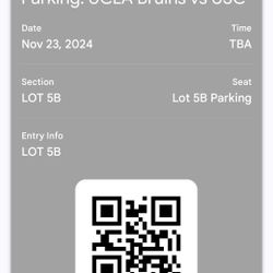 USC vs. UCLA VIP Tailgating Parking Pass