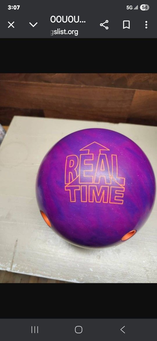 15lbs Ebonite Real Time Bowling Ball