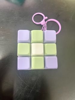 Mini keyboard fidget keychain
