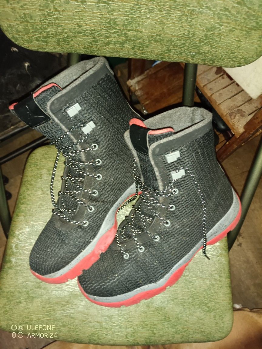 Black/Red Nike Air Jordans Boots