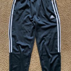 Adidas Black Track Pants White Stripes XL (18/20)