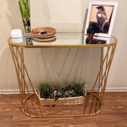 Gold Entry Way Console Table
