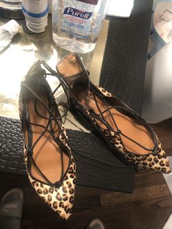 Zara Leopard Print Flats