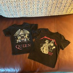 Preloved Metallica & Queen T-Shirt [size: 12M & 24M]