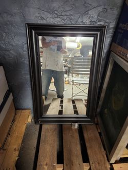 Dark Brown Wall Mirror 