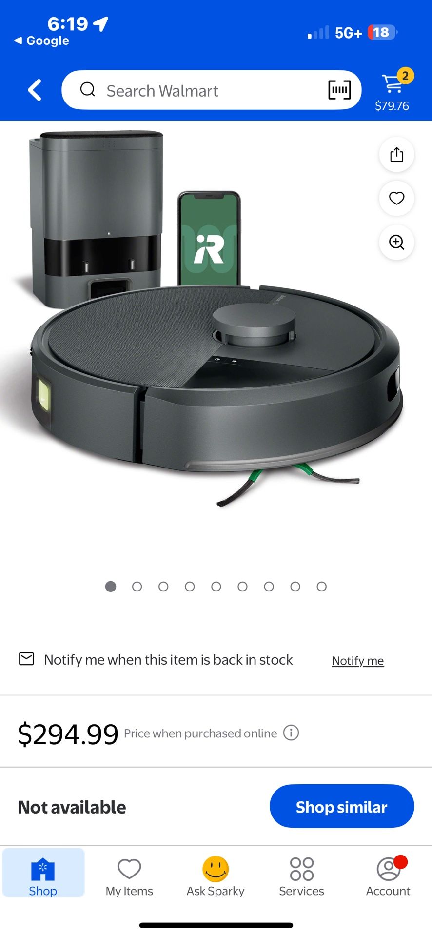 Rooms 106 Robot Vacuum