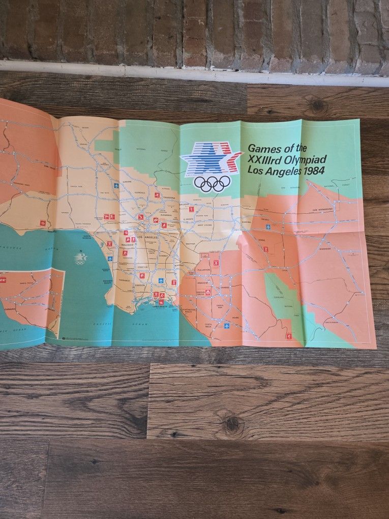 1984 Olympic Map