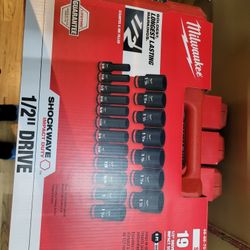 1/2 drive impact sockets 19pc set