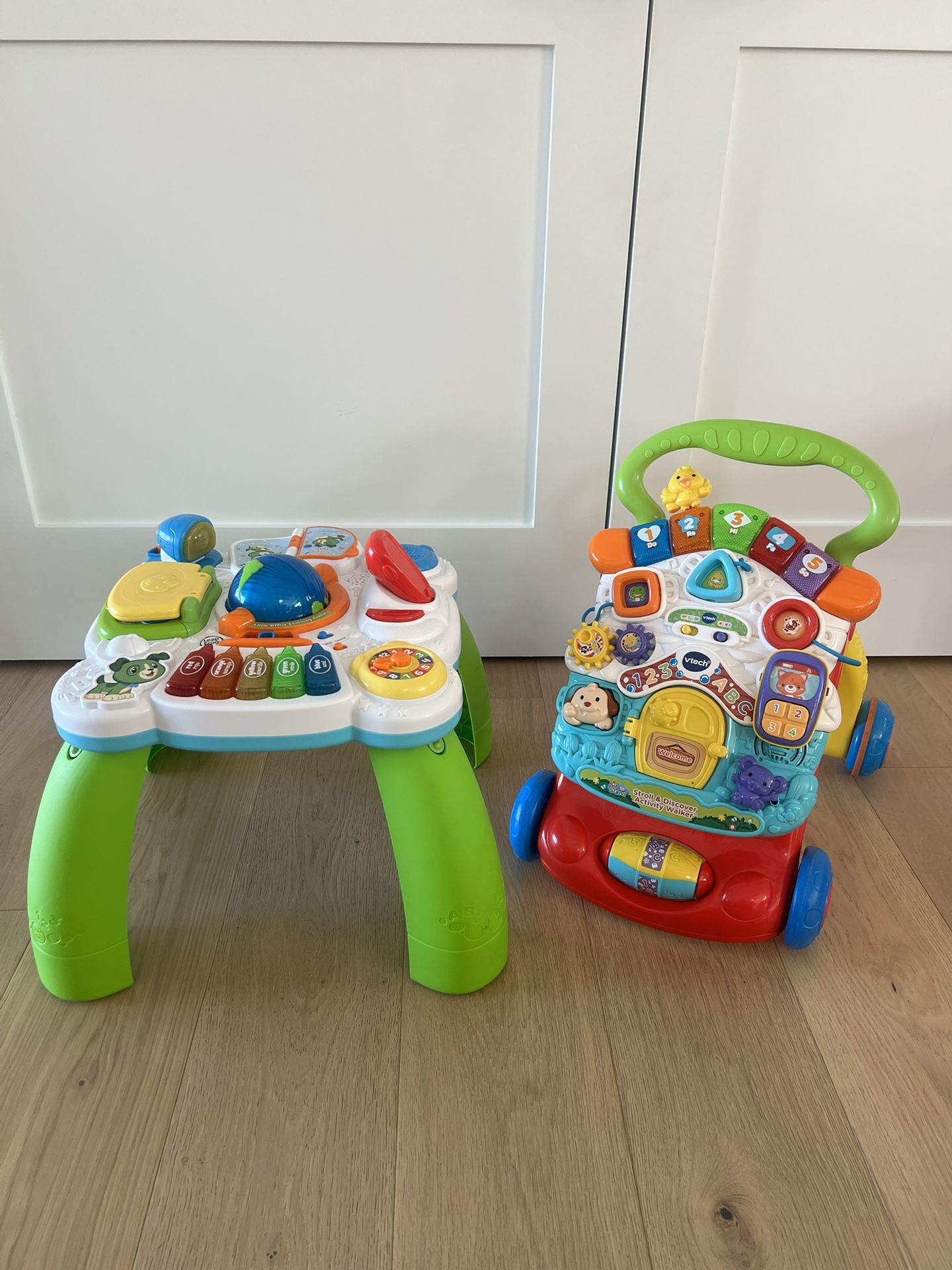 Leap frog activity table + VTech activity walker
