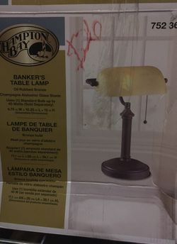 BANKERS TABLE LAMPS IN OUL RUBBED BRONZE