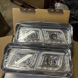 86 to 19 Kenworth Freightliner Peterbilt Western Star Headlights Luces Micas faros Camion Chrome