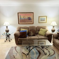 Nice 2 pieces furniture set. Sofa,  Loveseat. Very comfortable. Excellent condition. $300 OBO. Great Bargain.