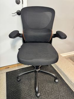 Brand New Black Mesh Tall Back Ergonomic Office Chair w/Flip Up Arms & Adjustable 3D Lumbar Support 