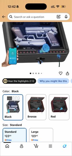 Fingerprint gun safe
