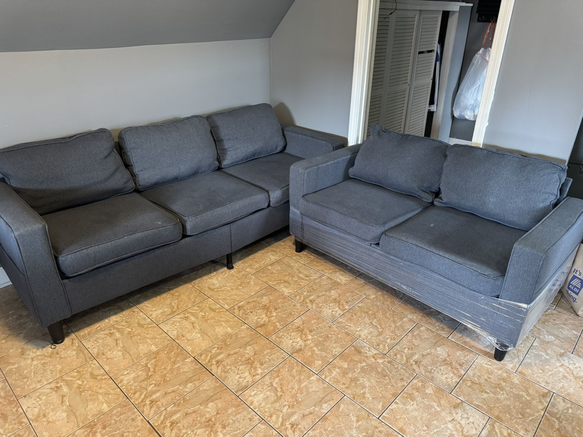 Grey Sofas 2 Pieces