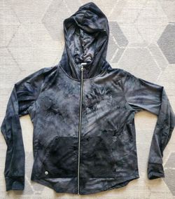 Senita Athletics Zip-Up Jacket – Grey Tie Dye, Size Large
