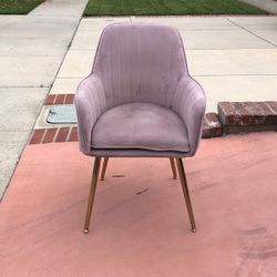 Pink Velvet Accent Chair