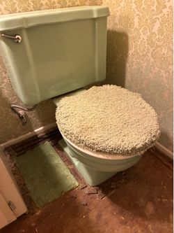 1960’s pale jade toilet