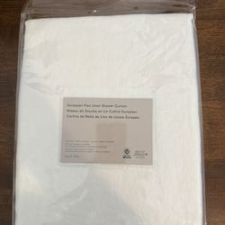 New LINEN shower curtain West elm