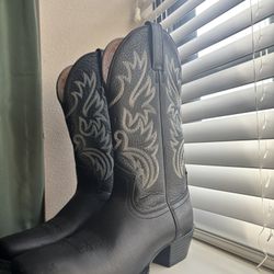 Ariat Men’s Western Boots – Black Leather – Size 8.5EE (Wide) Condition: New (Never Worn) – No Box