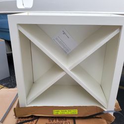 24" Wine X Cabinet White Paint 
